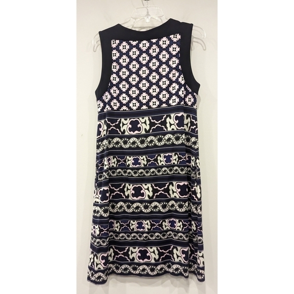 Diane Von Furstenberg Silk Geo Print Sleeveless Dress Size 8 - Picture 3 of 5